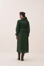 Gingham Green Boheme Dress - view 3
