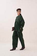 Gingham Green Pintuck Top Set - view 2