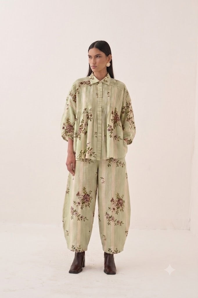 Bagiya Floral Pintuck Top - view 1