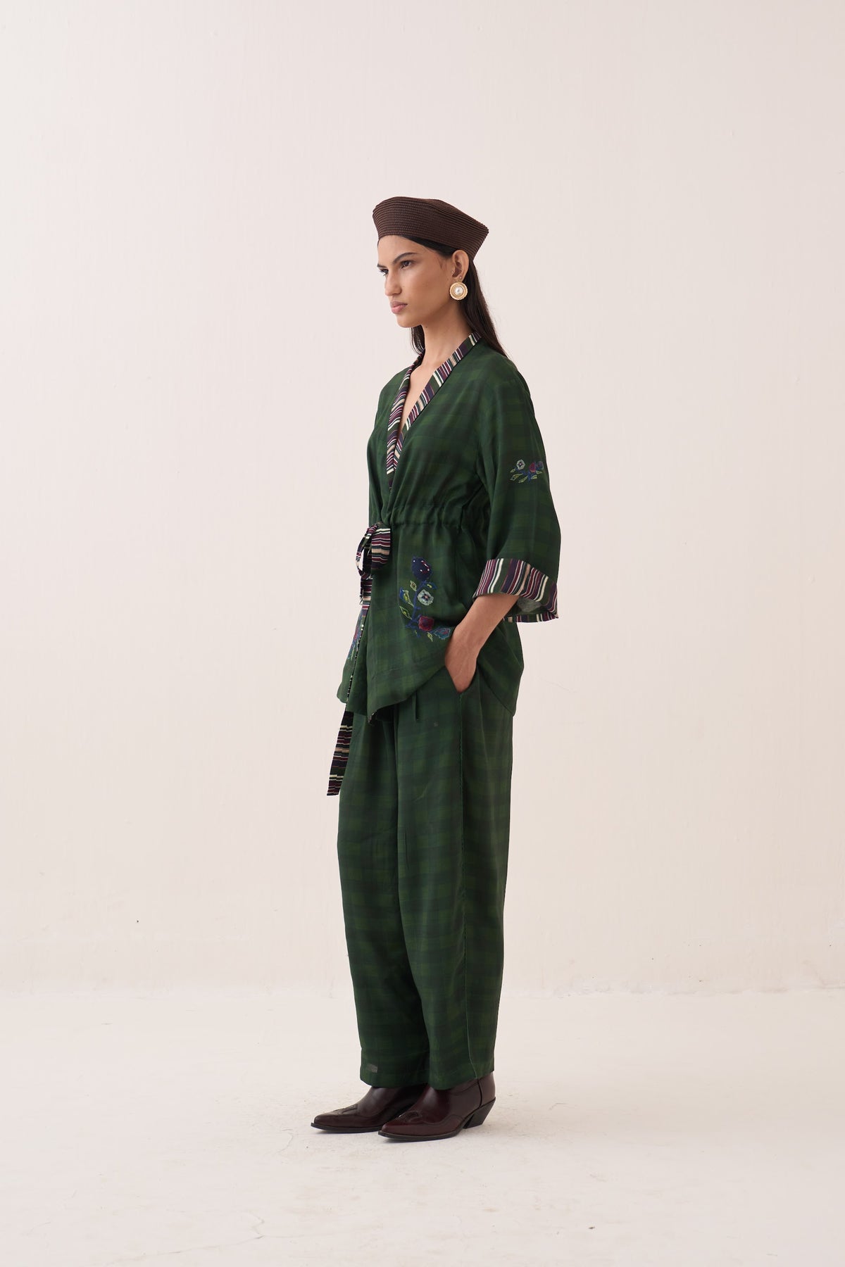Gingham Green Jacket Set - view 2