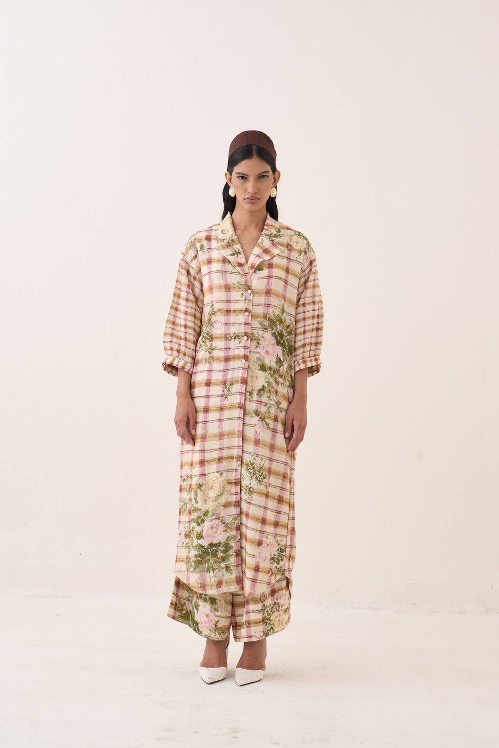 Jaali Rose Trench Jacket Set - view 3