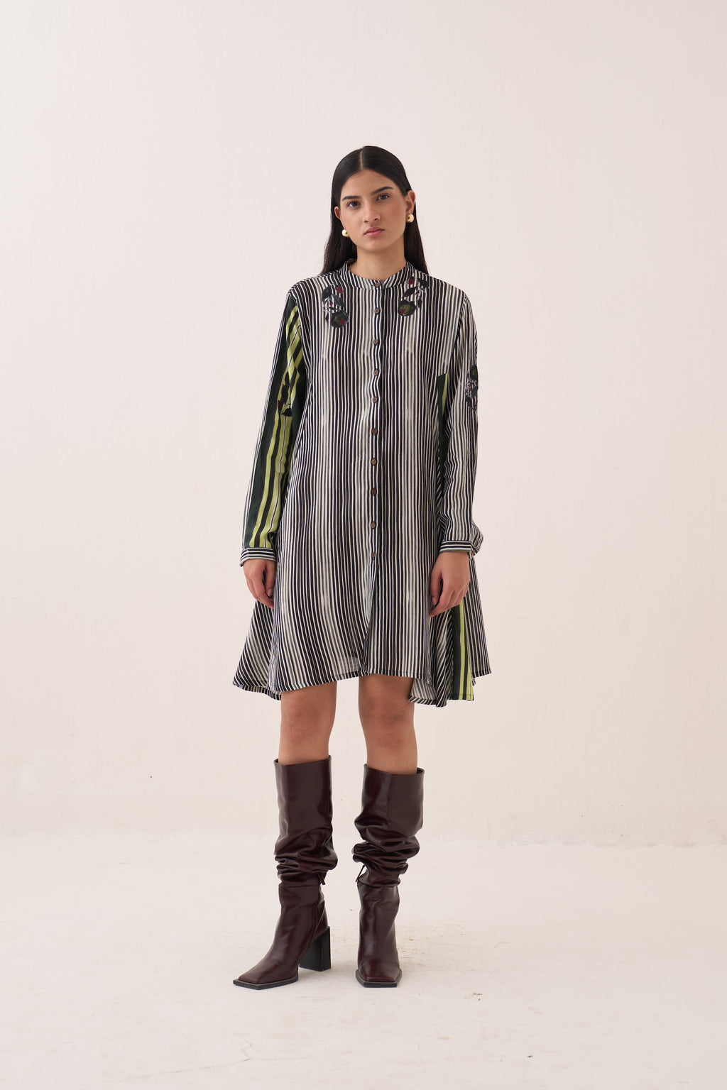 Rekha B/W Aline Ghera Dress - view 1