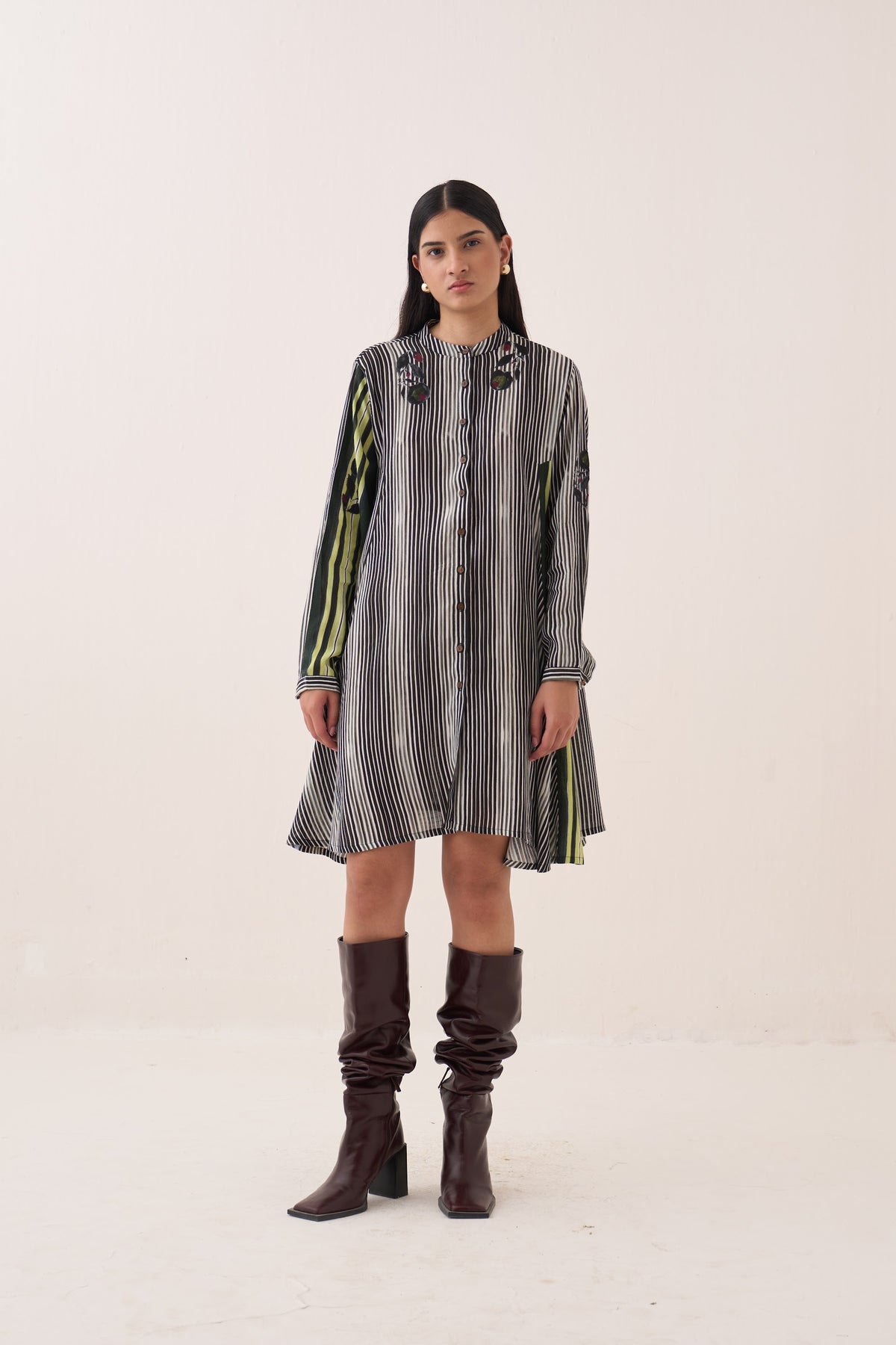 Rekha B/W Aline Ghera Dress - view 1
