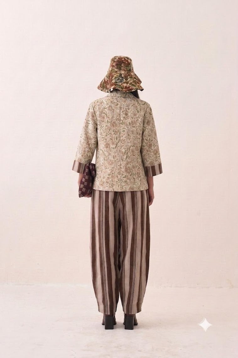Gulzar Psyflora Tie Knot Shirt Set - view 2