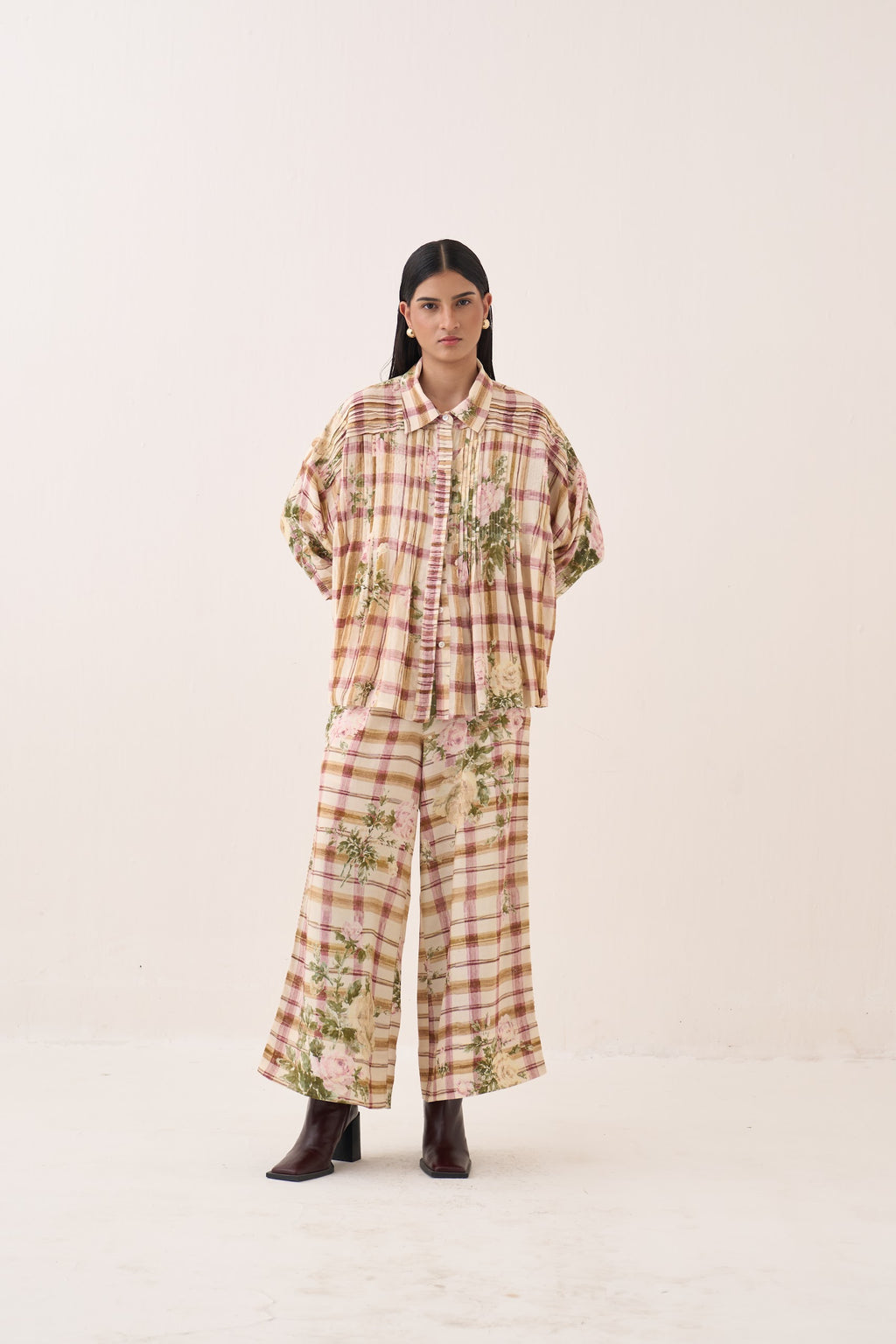 Jaali Rose Pintuck Shirt - view 1