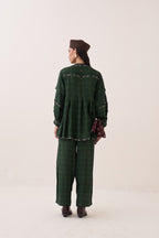 Gingham Green Pintuck Top - view 8