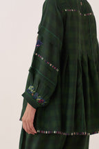 Gingham Green Pintuck Top - view 9