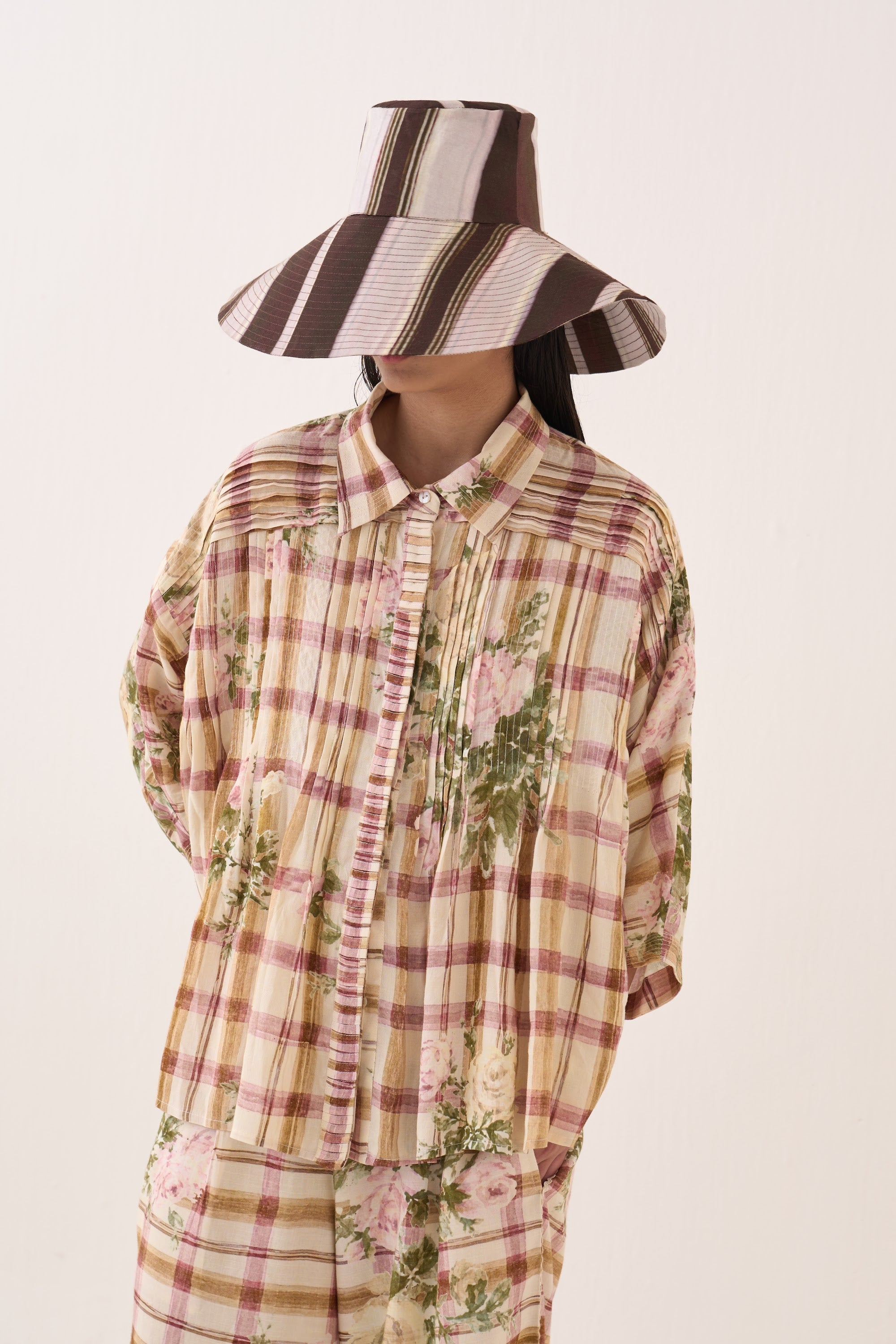 Jaali Rose Pintuck Shirt - view 7