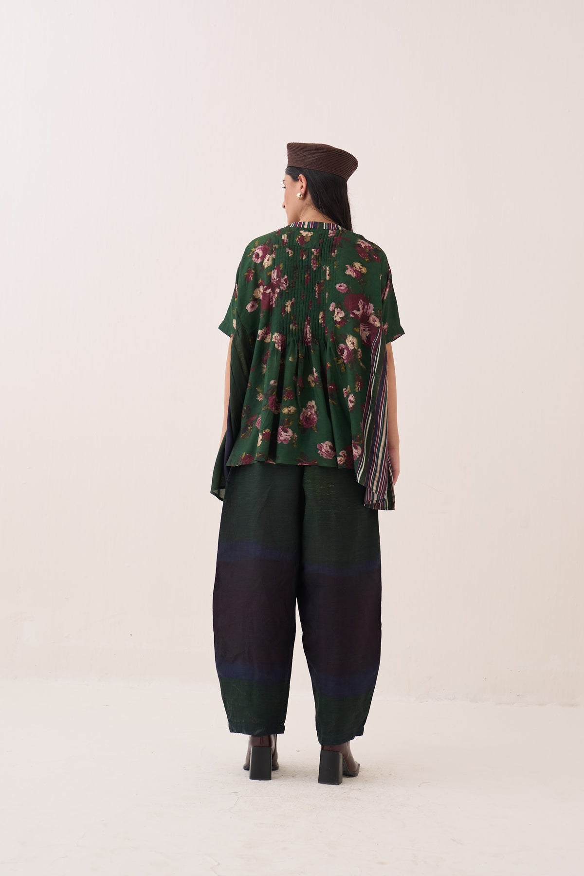 Zamrud Short Sleeve Pintuck Top - view 3
