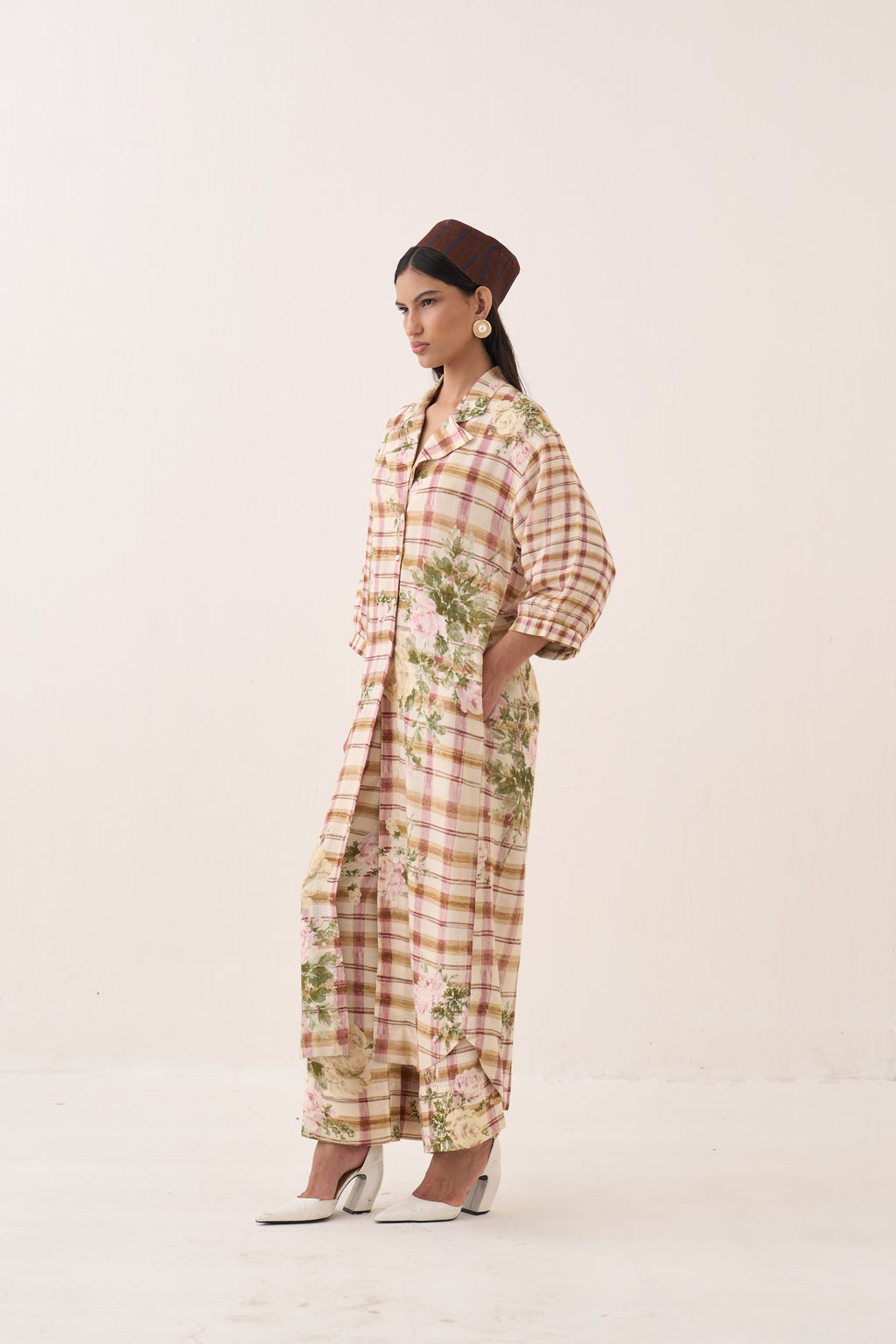 Jaali Rose Trench Jacket Set - view 6