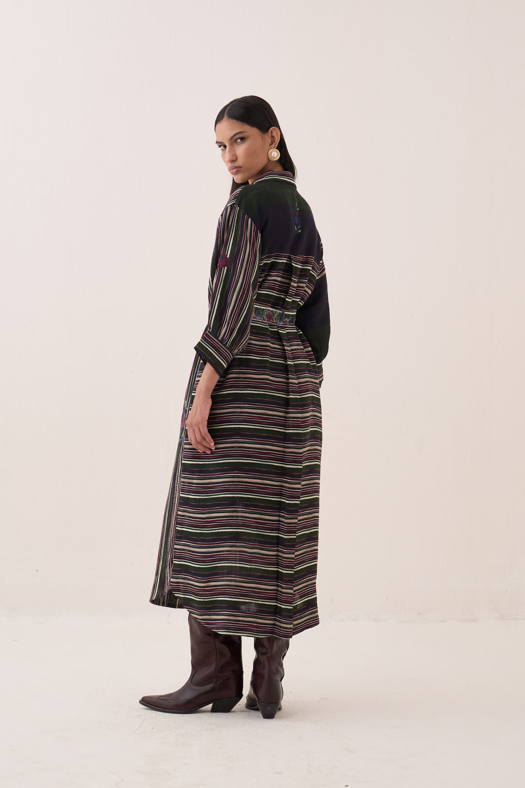 Rekha Blue Wrap Trench - view 8