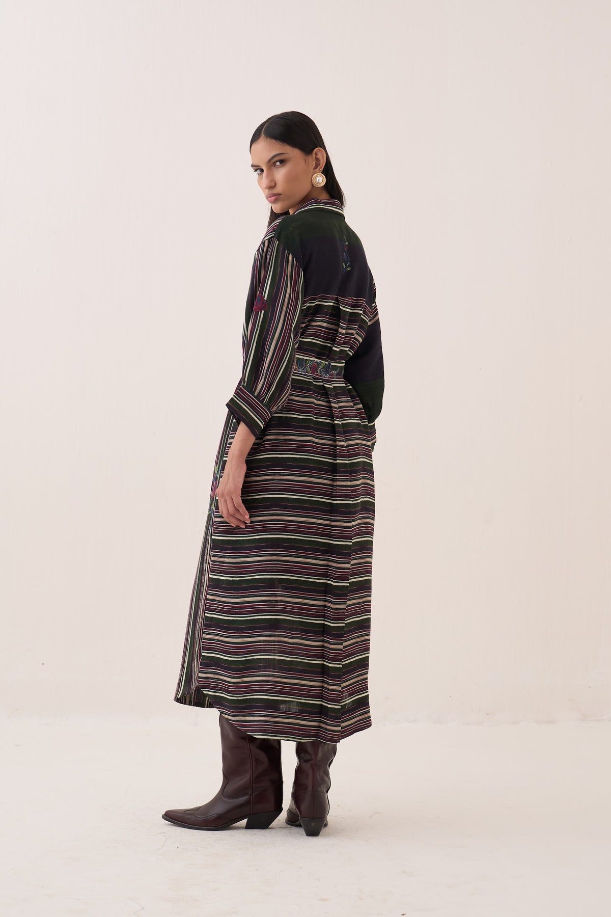 Rekha Blue Wrap Trench - view 8