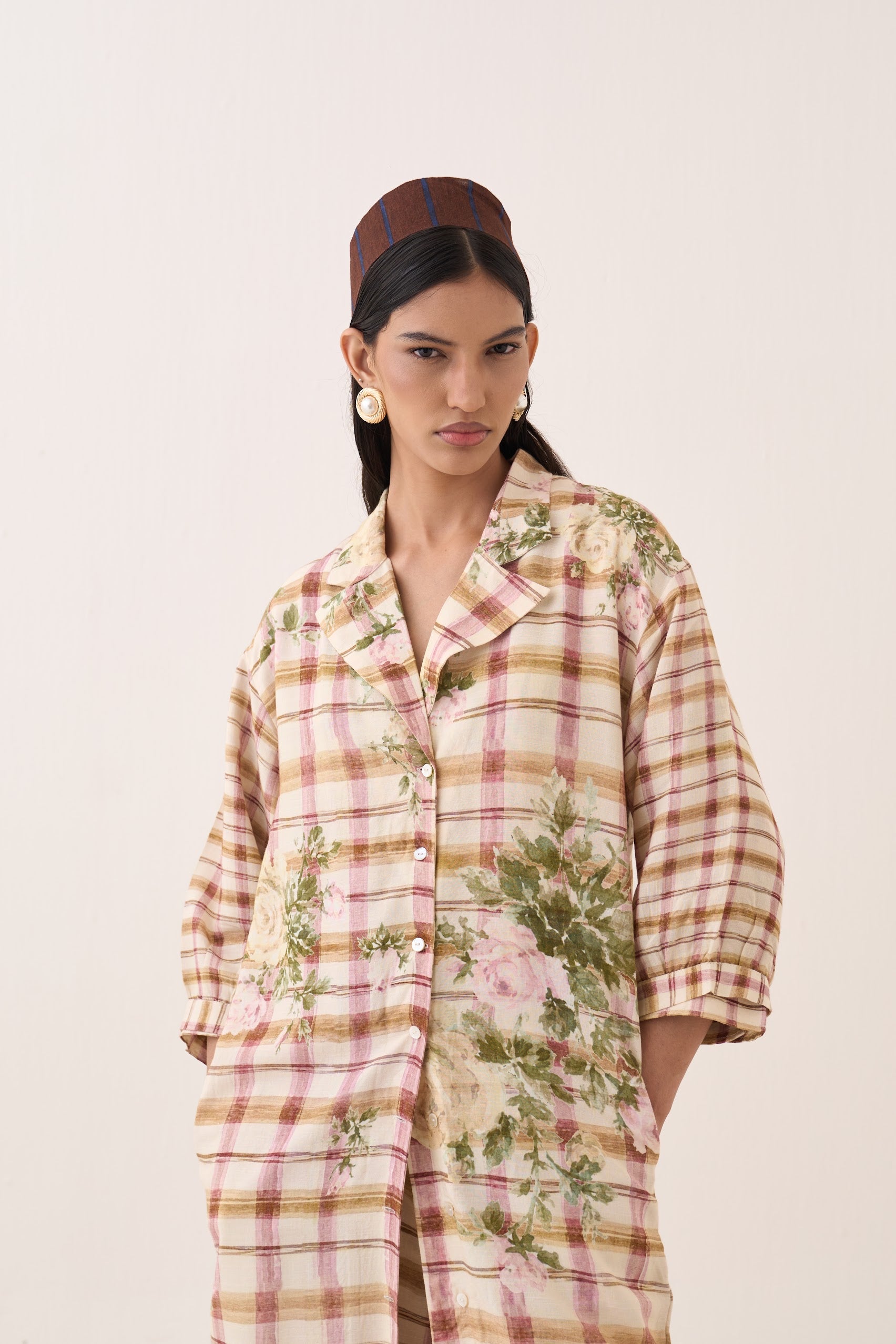 Jaali Rose Trench Jacket Set - view 9