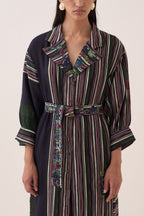 Rekha Blue Wrap Trench - view 7