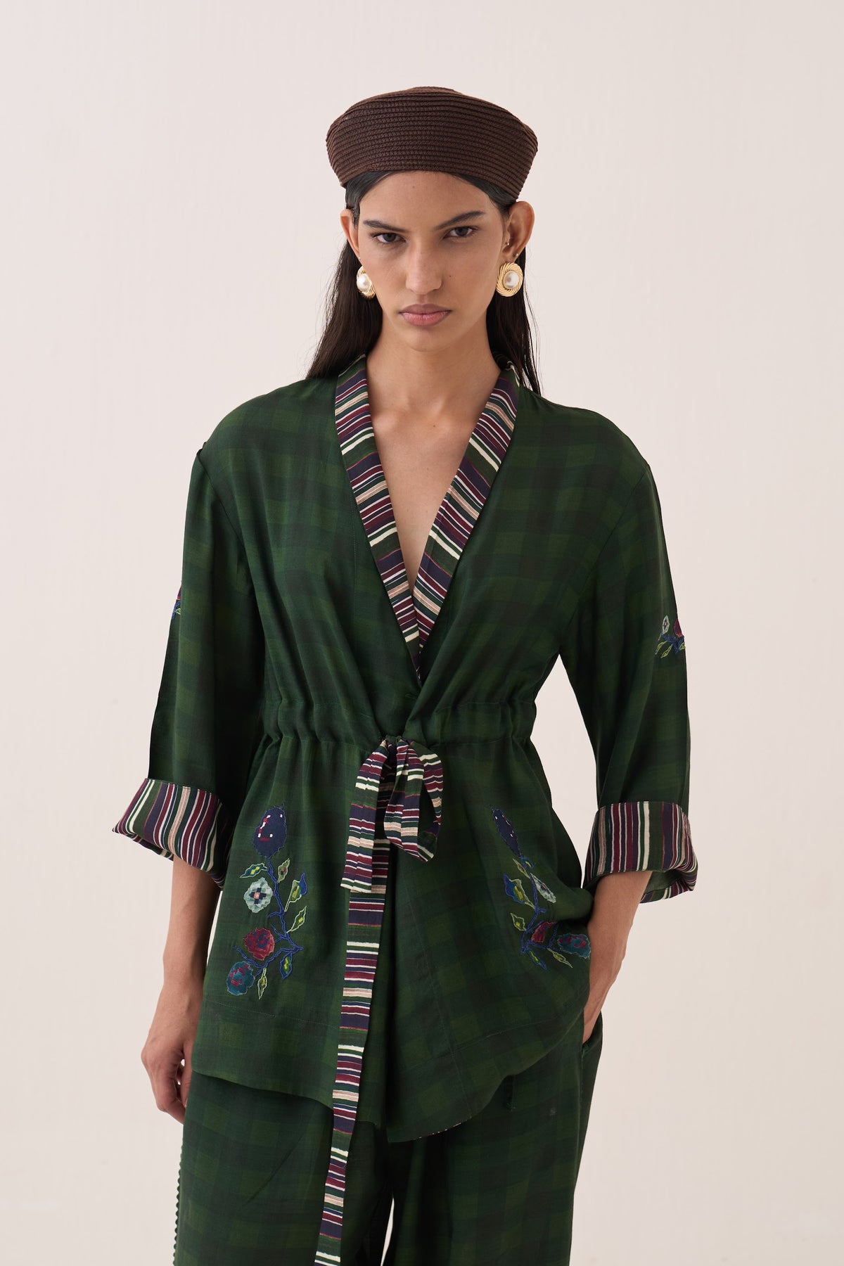 Gingham Green Jacket Set - view 4
