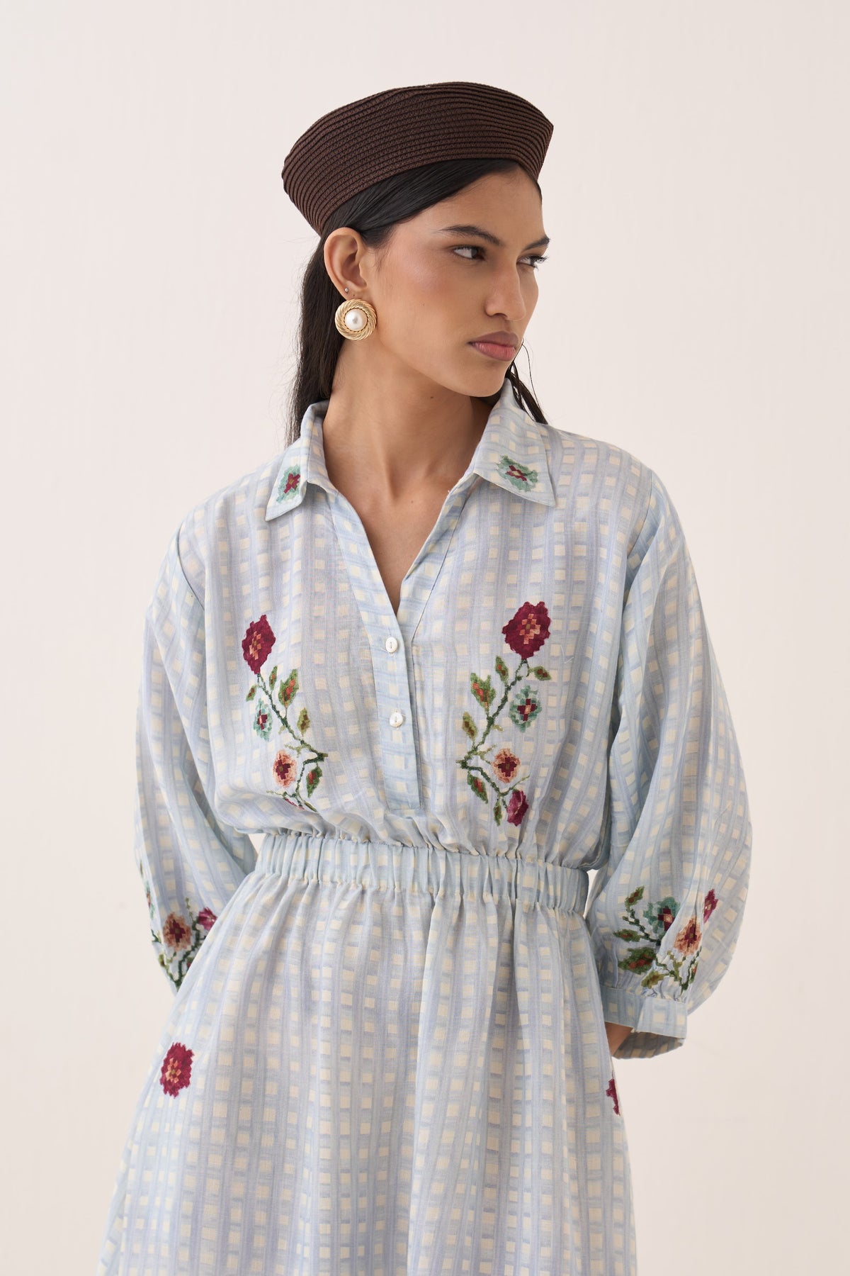 Gingham Poem Dress - view 7