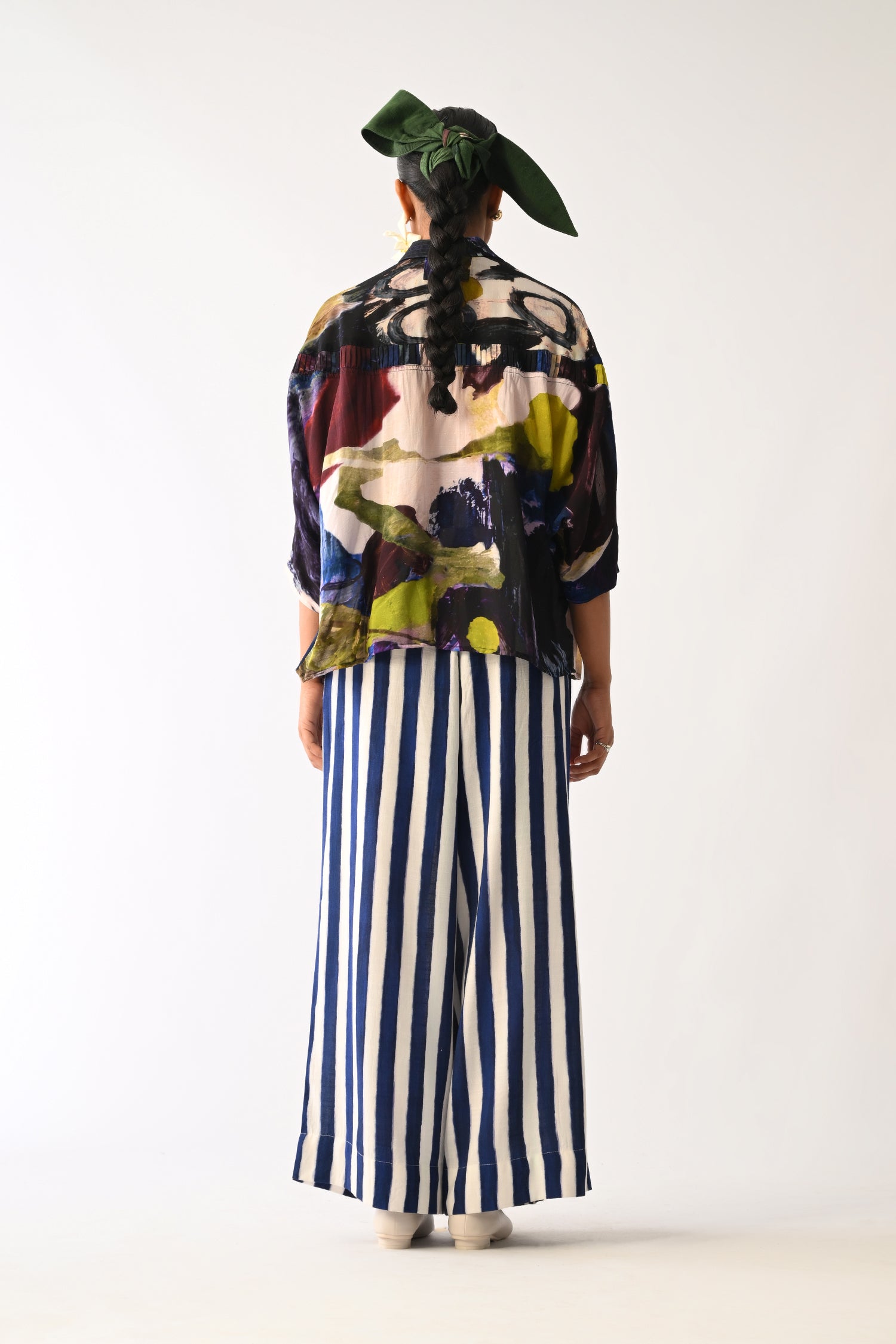 Cobalis Pintuck Shirt Set