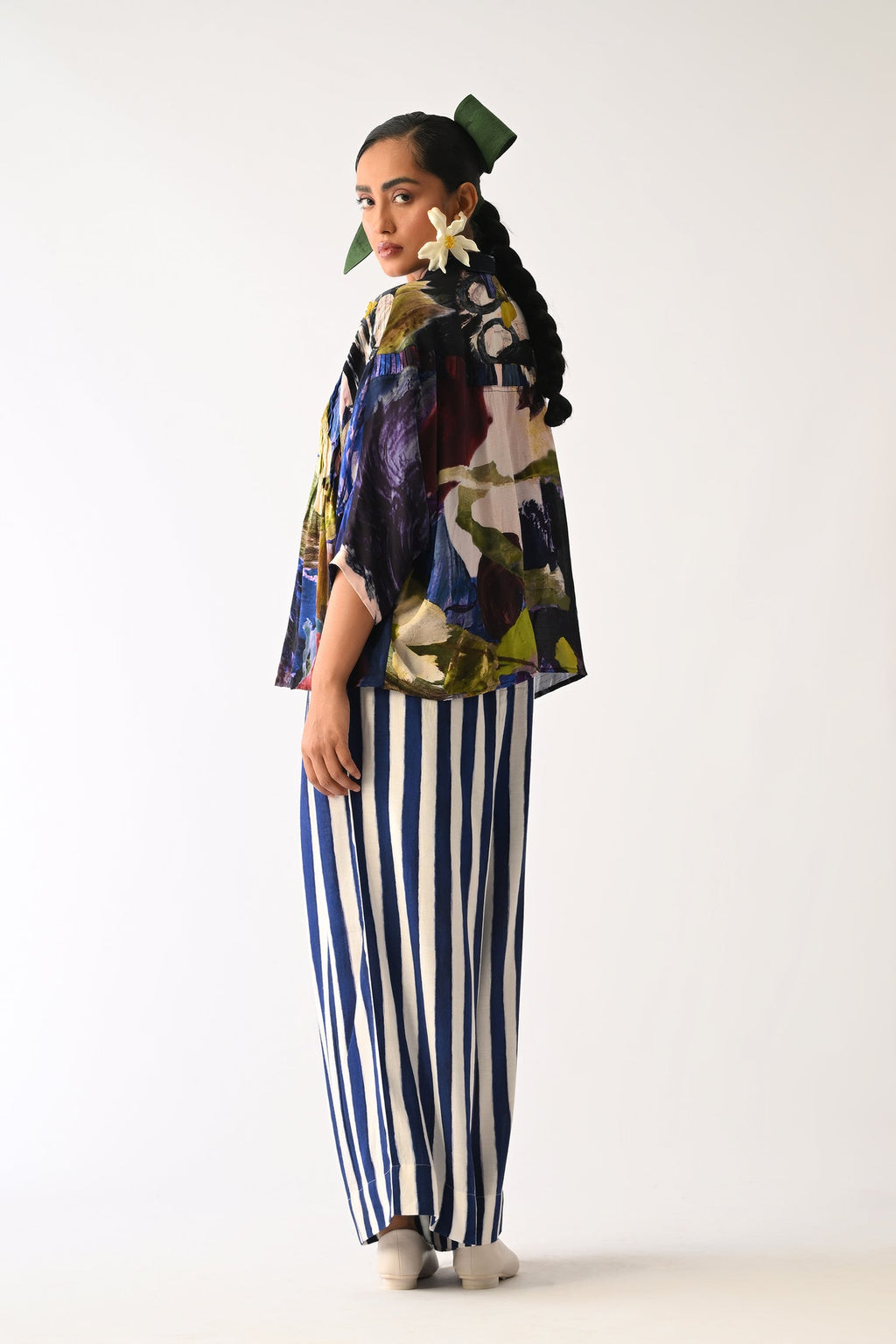 Cobalis Pintuck Shirt Set