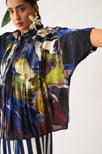 Cobalis Pintuck Shirt Set