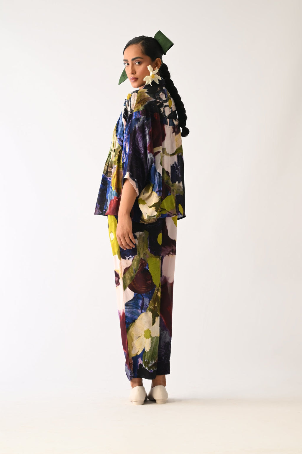 Cobalis Pintuck Shirt Set