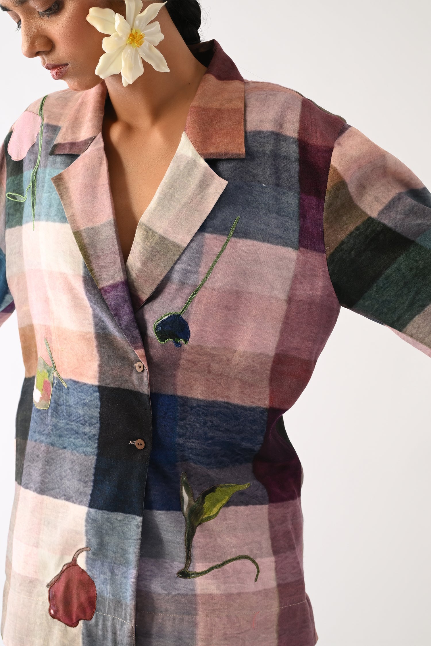 Afterglow Psyflora Appliqué Shirt Set