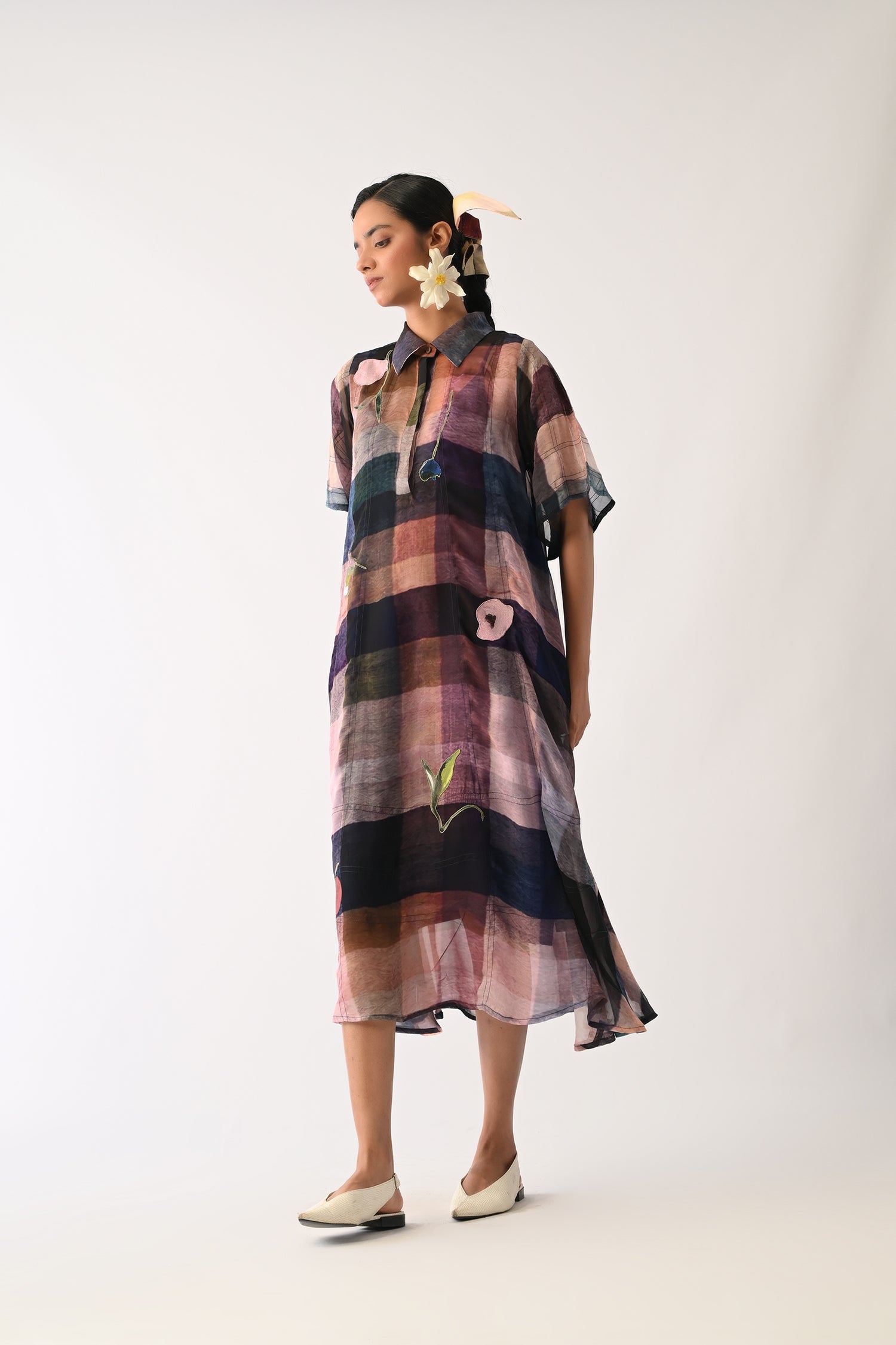 Afterglow Overlay Appliqué Dress Set