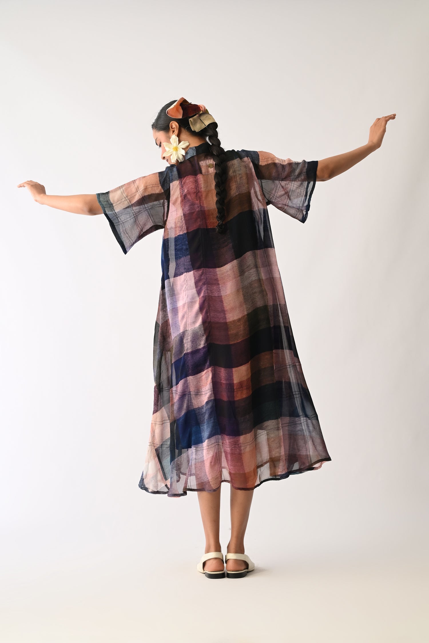 Afterglow Overlay Appliqué Dress