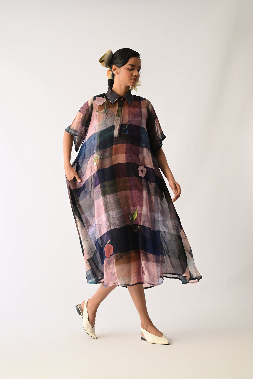 Afterglow Overlay Appliqué Dress Set
