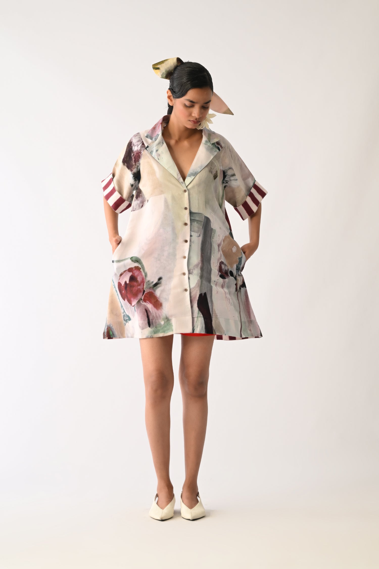 Halo Trench Aline Short Dress