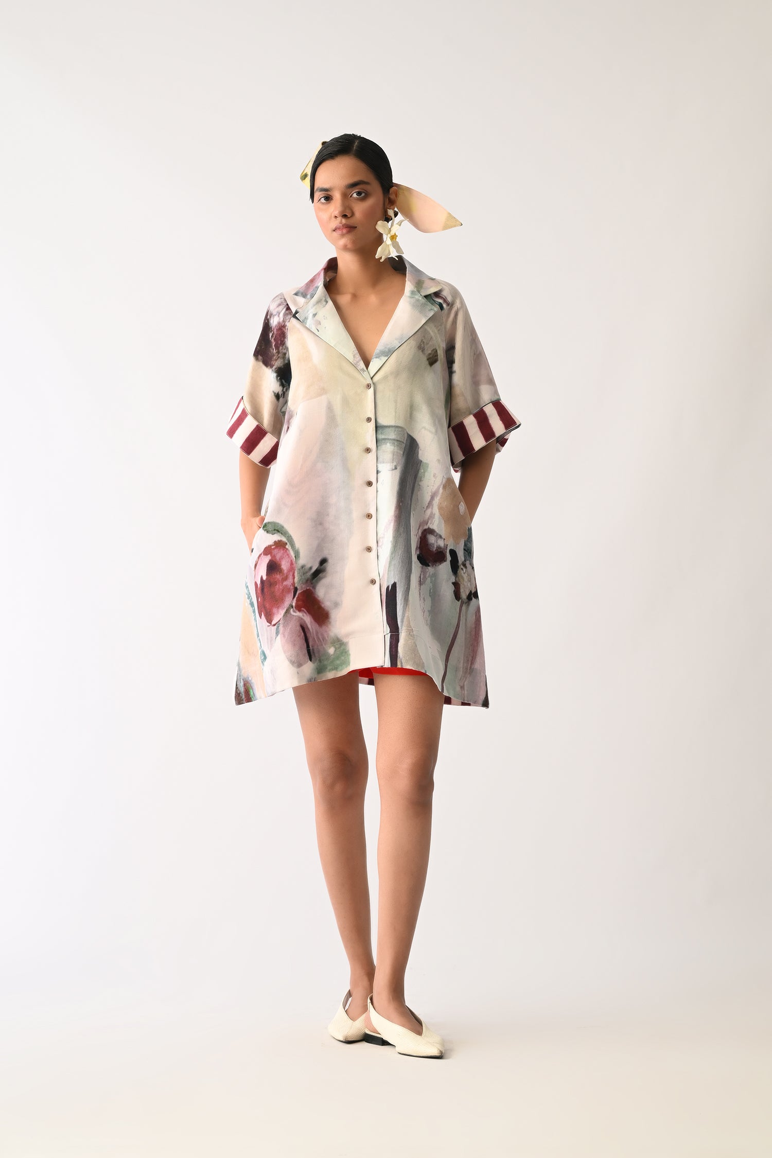 Halo Trench Aline Short Dress