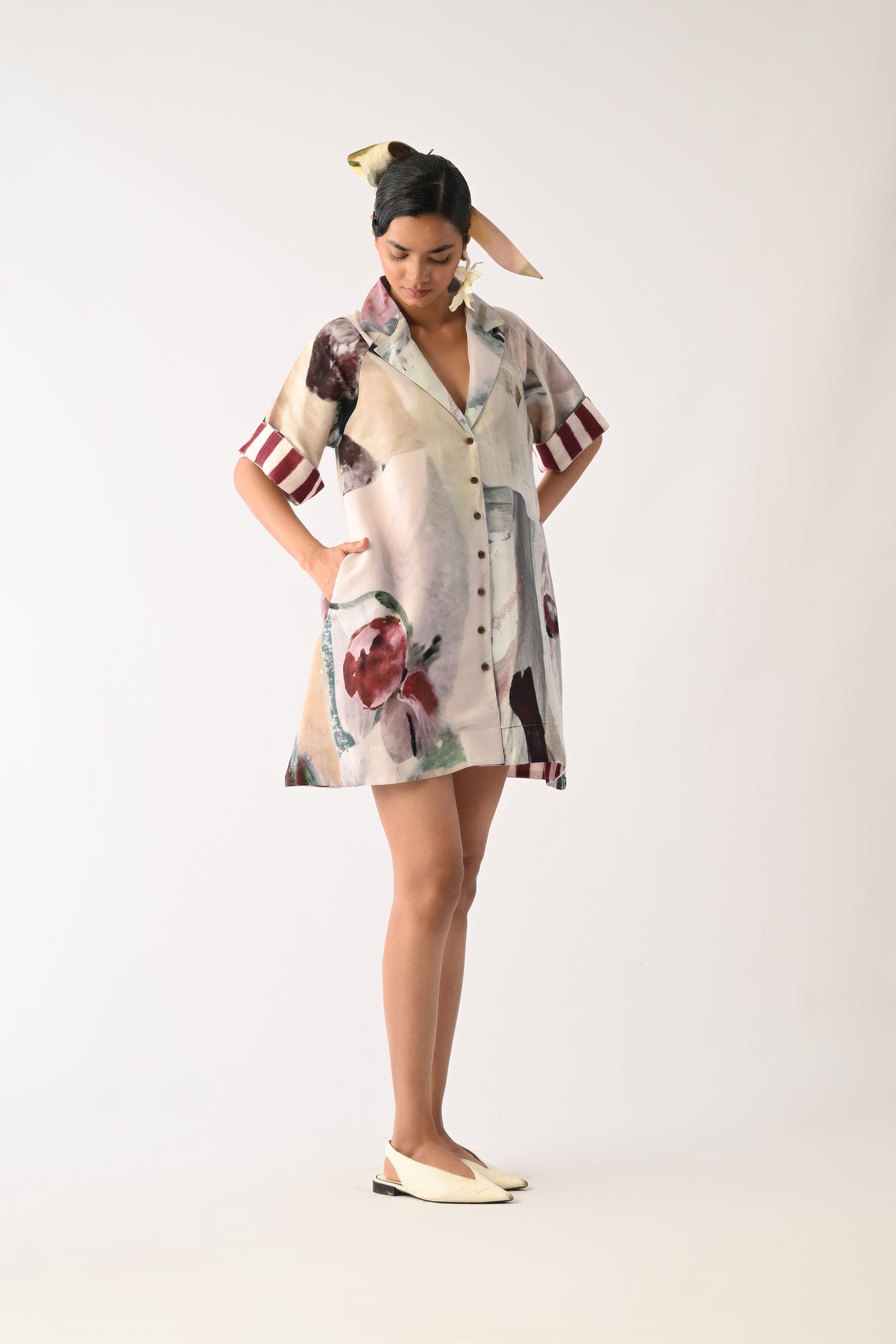 Halo Trench Aline Short Dress