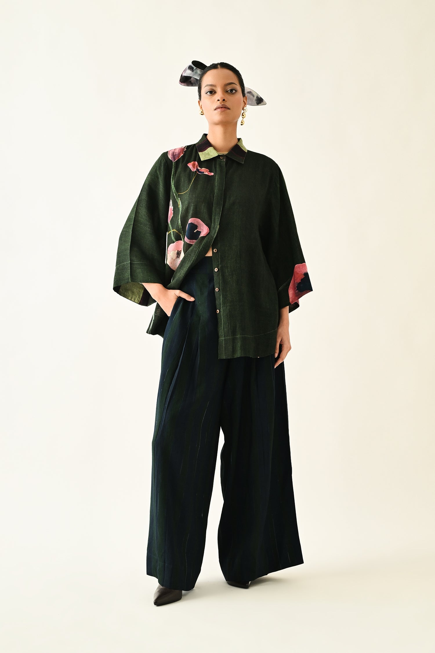 Navy Stripes PP Pant