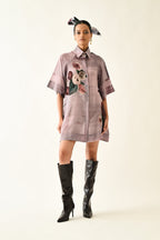 Dusk Pink  Aline Short Dress