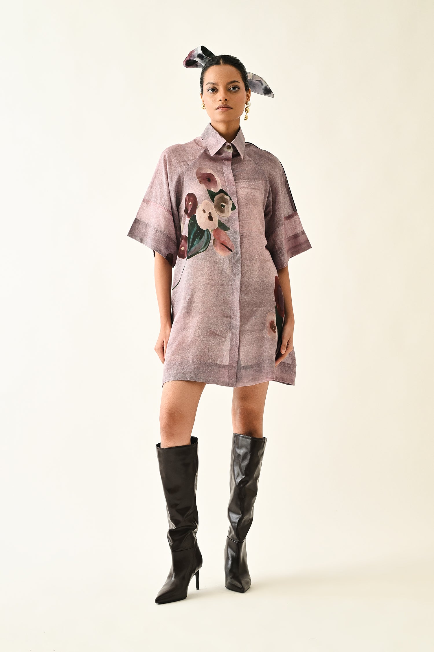 Dusk Pink  Aline Short Dress
