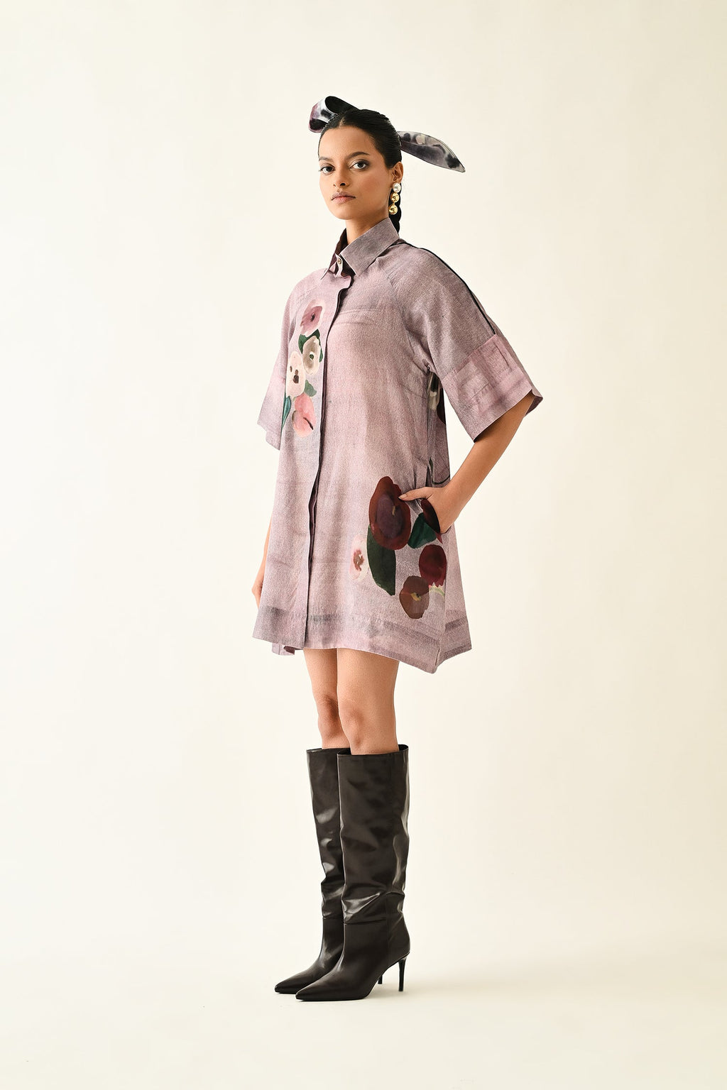 Dusk Pink  Aline Short Dress