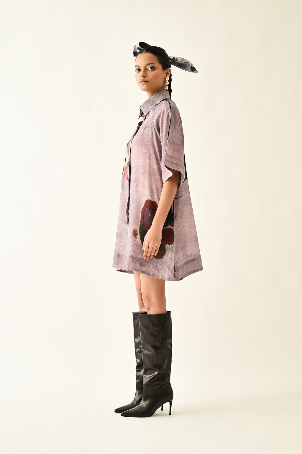 Dusk Pink  Aline Short Dress