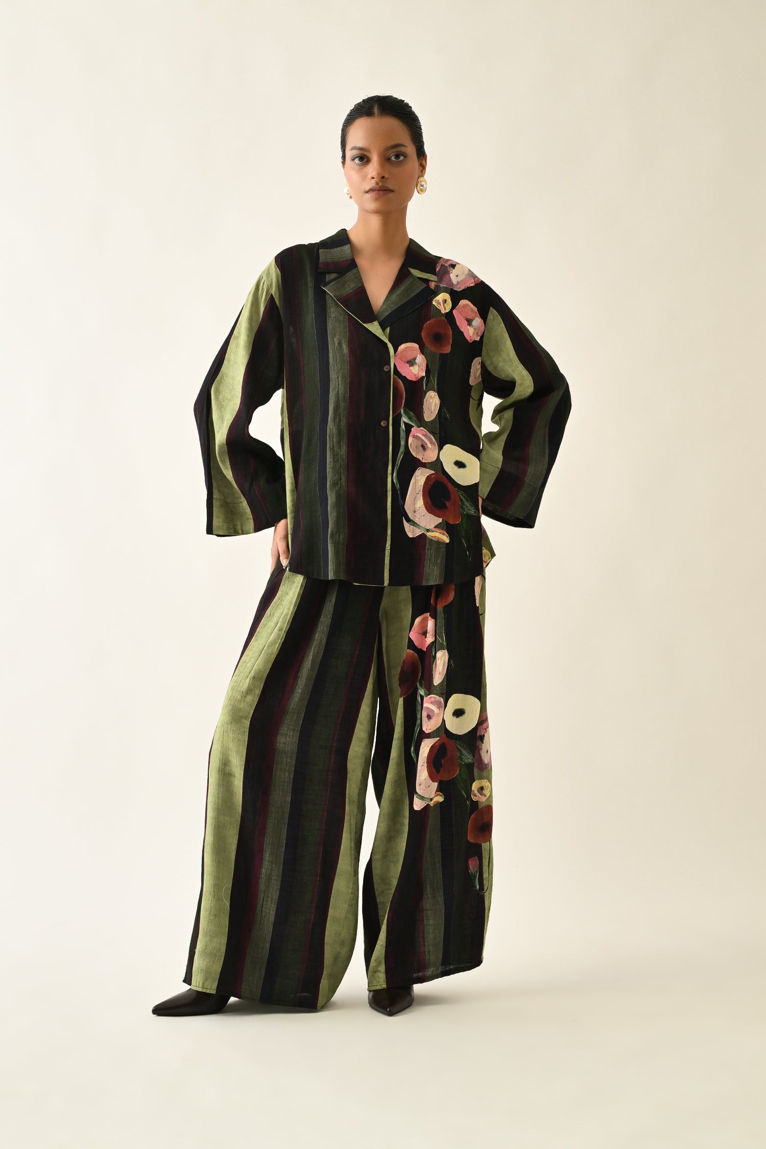Moss Stripes PP Pant