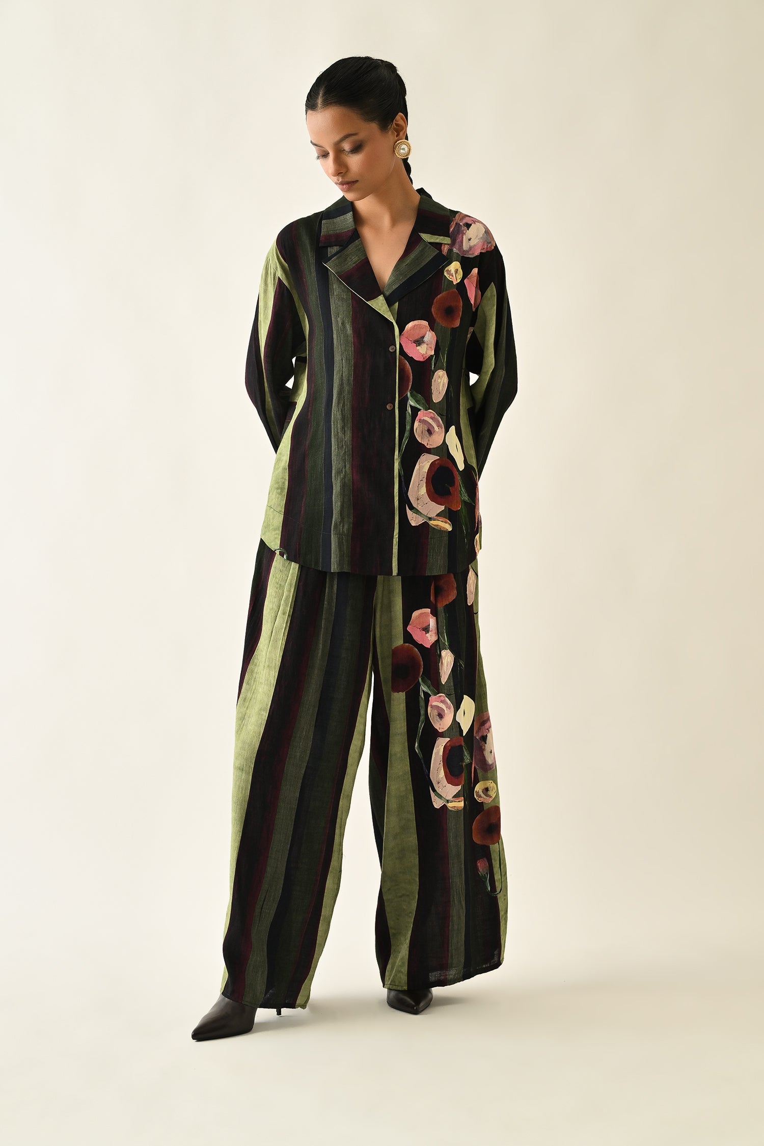 Moss Stripes PP Pant