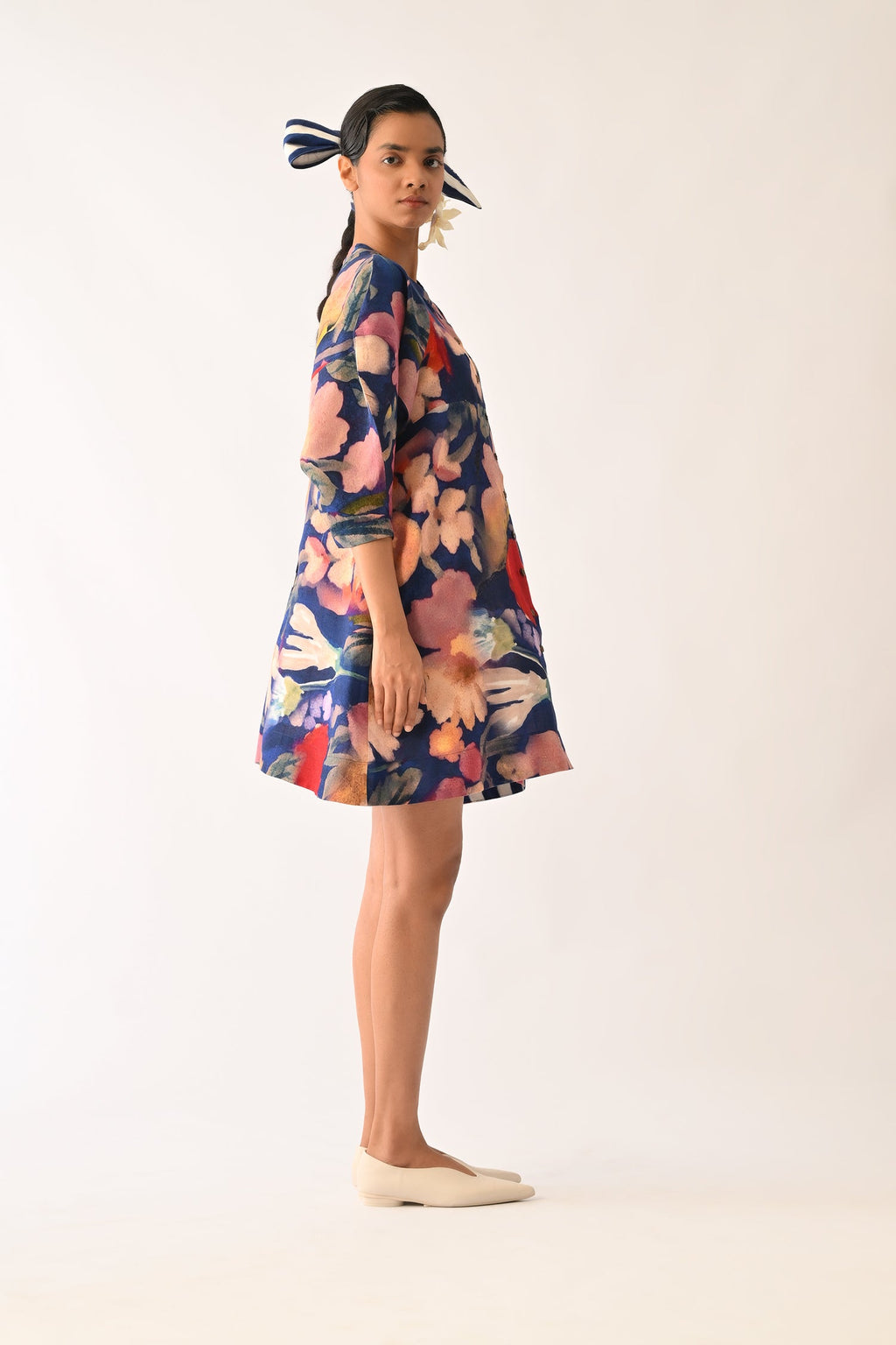 Liberty RB Bubble Sleeve Aline Short Dress