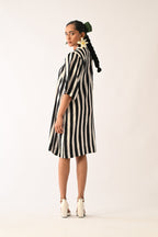 Revolt B&W Beach Appliqué Dress
