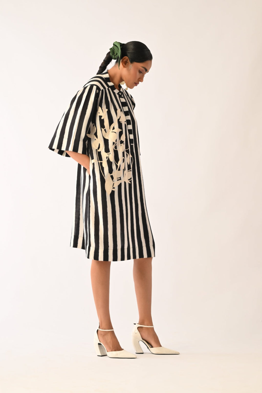 Revolt B&W Beach Appliqué Dress