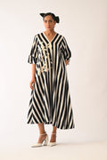 Revolt B&W Mayflower Appliqué Dress