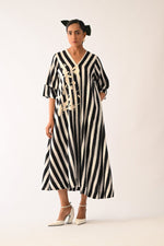 Revolt B&W Mayflower Appliqué Dress