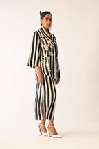 Revolt B&W Psyflora Appliqué Jacket