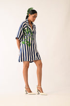 Revolt RB Trench Aline Short Appliqué Dress
