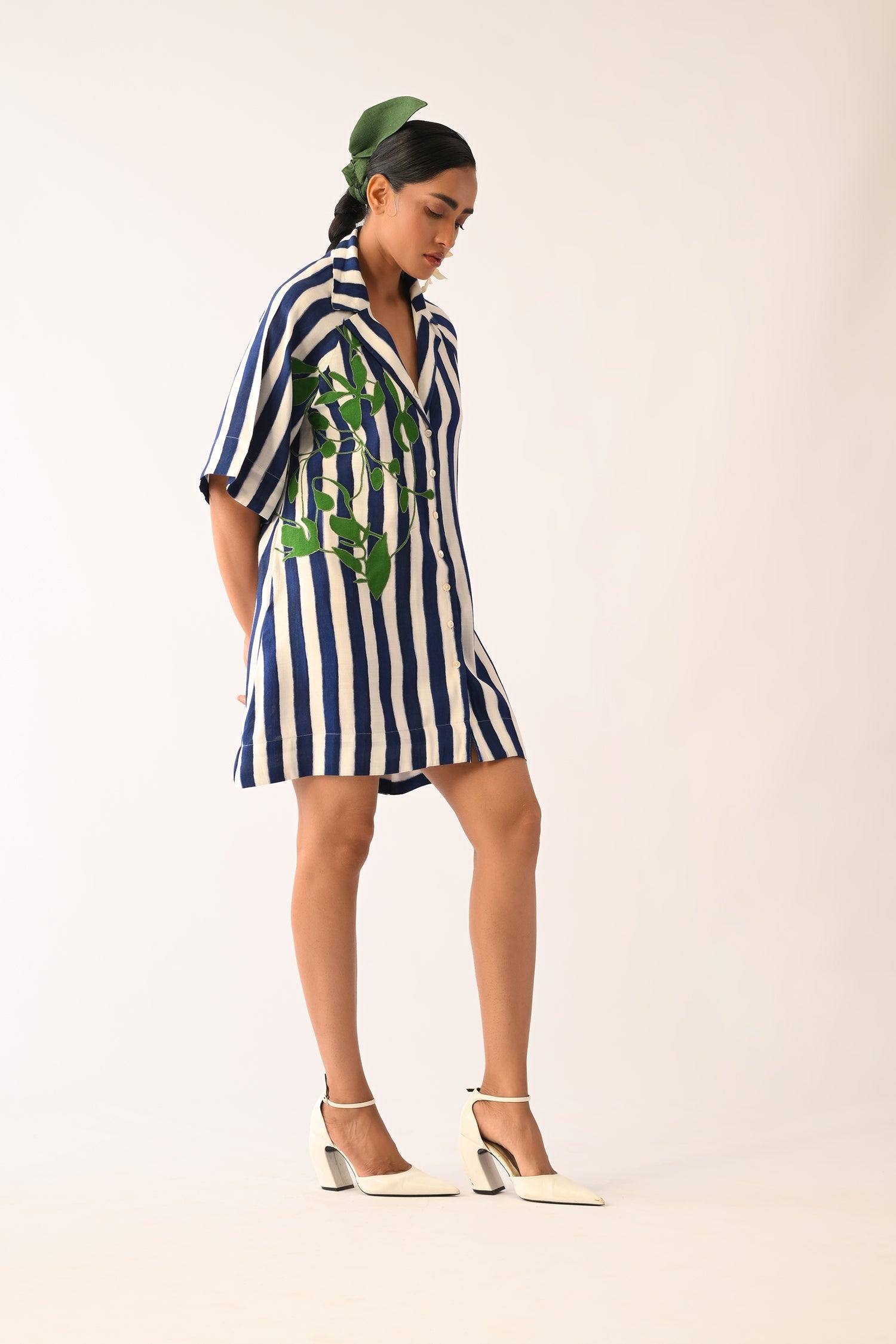 Revolt RB Trench Aline Short Appliqué Dress