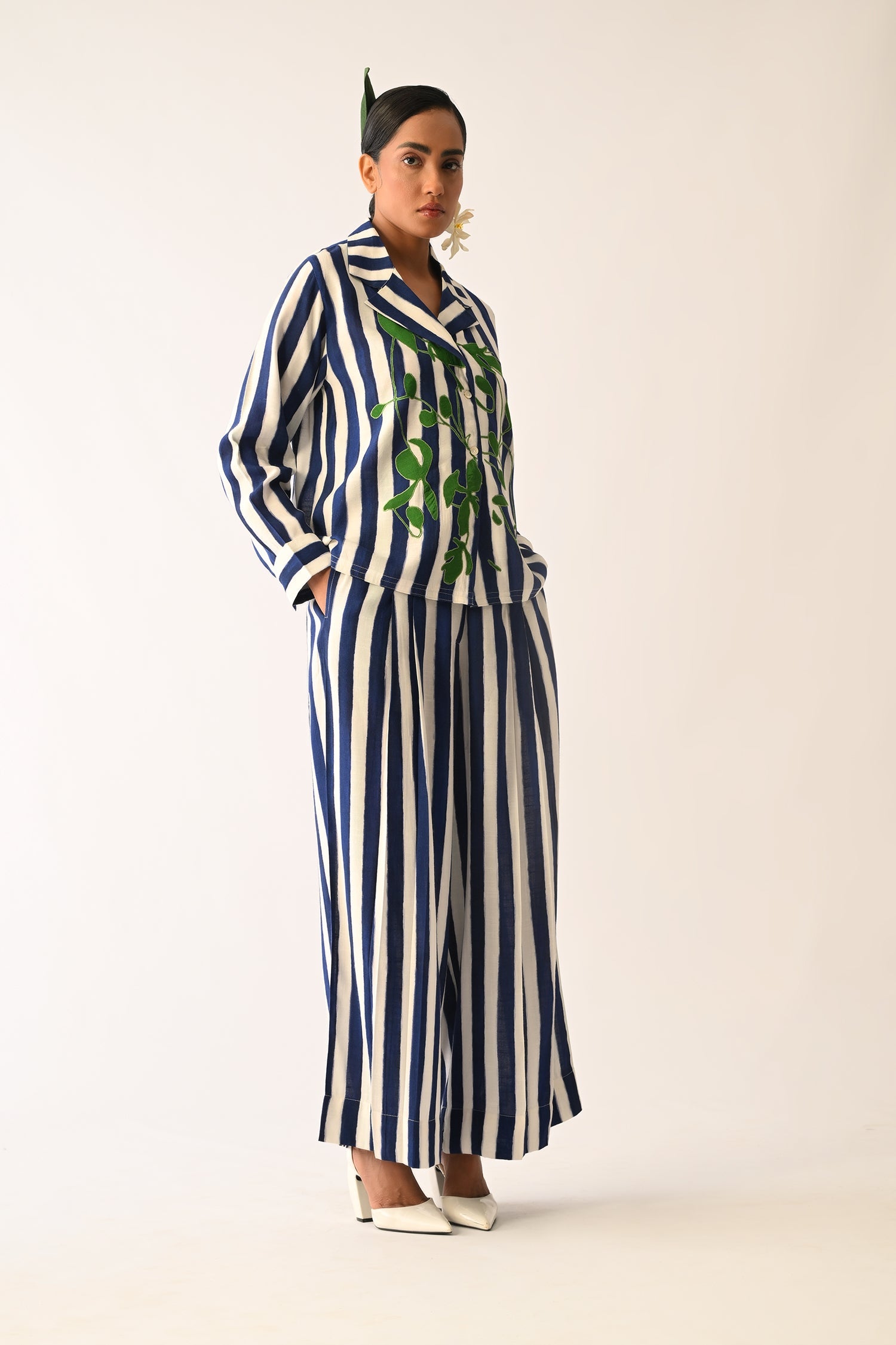 Revolt RB Cuban Collar Appliqué Shirt