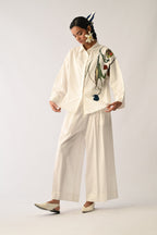 Botanica Ivory Sky Appliqué Shirt Set
