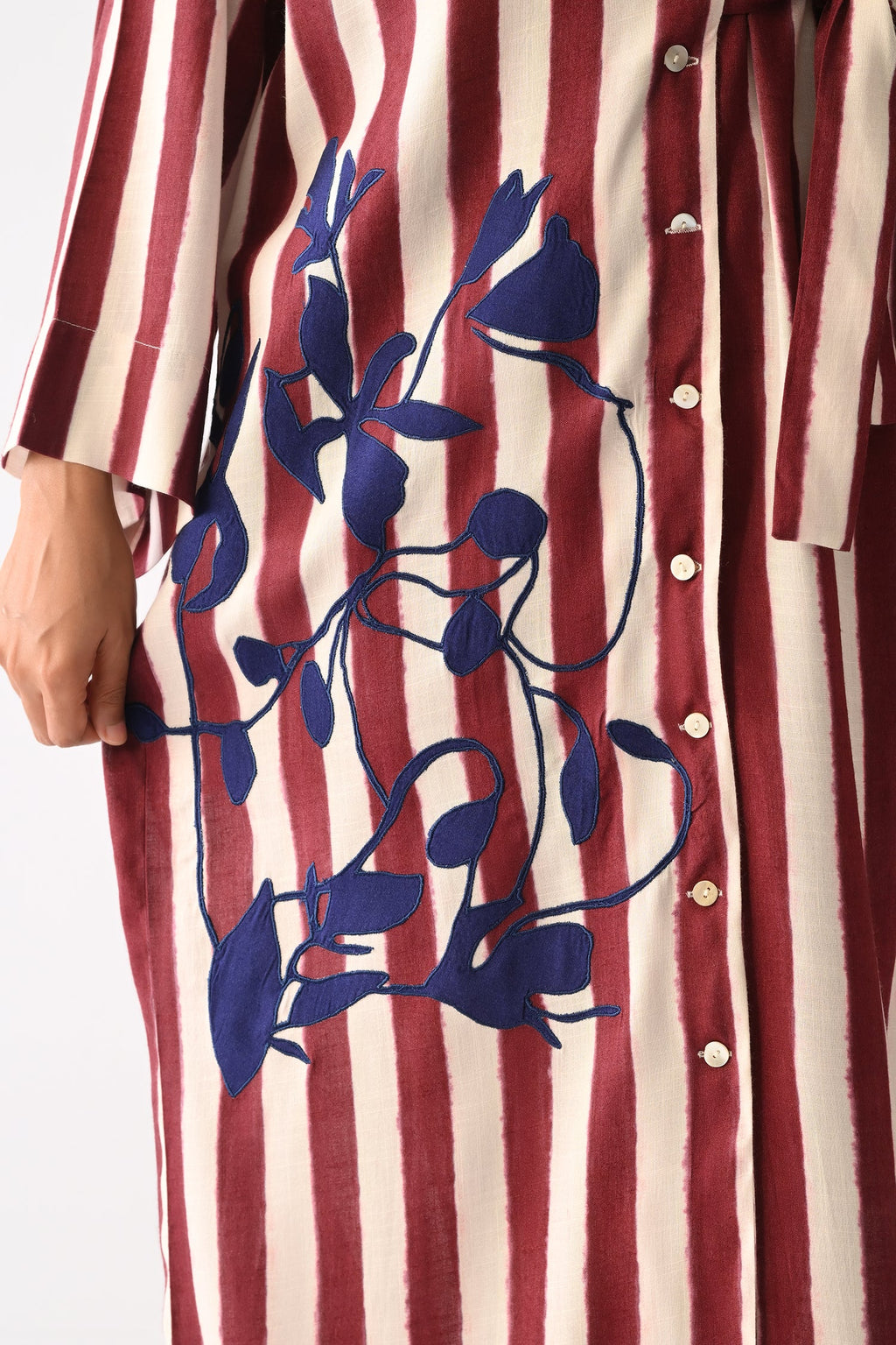 Revolt Bric Wrap Appliqué Dress