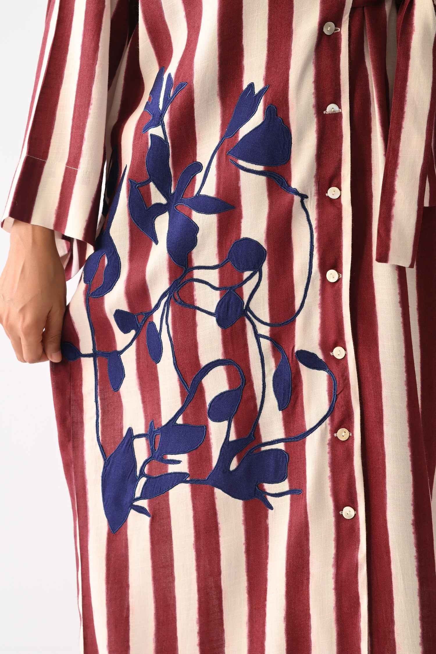 Revolt Bric Wrap Appliqué Dress